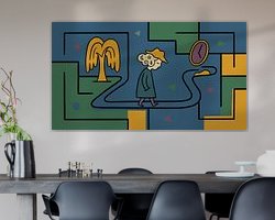 Voorbeeld van het werk in een kamer
