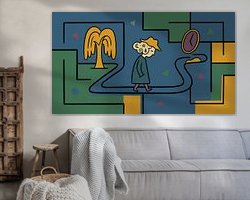 Voorbeeld van het werk in een kamer