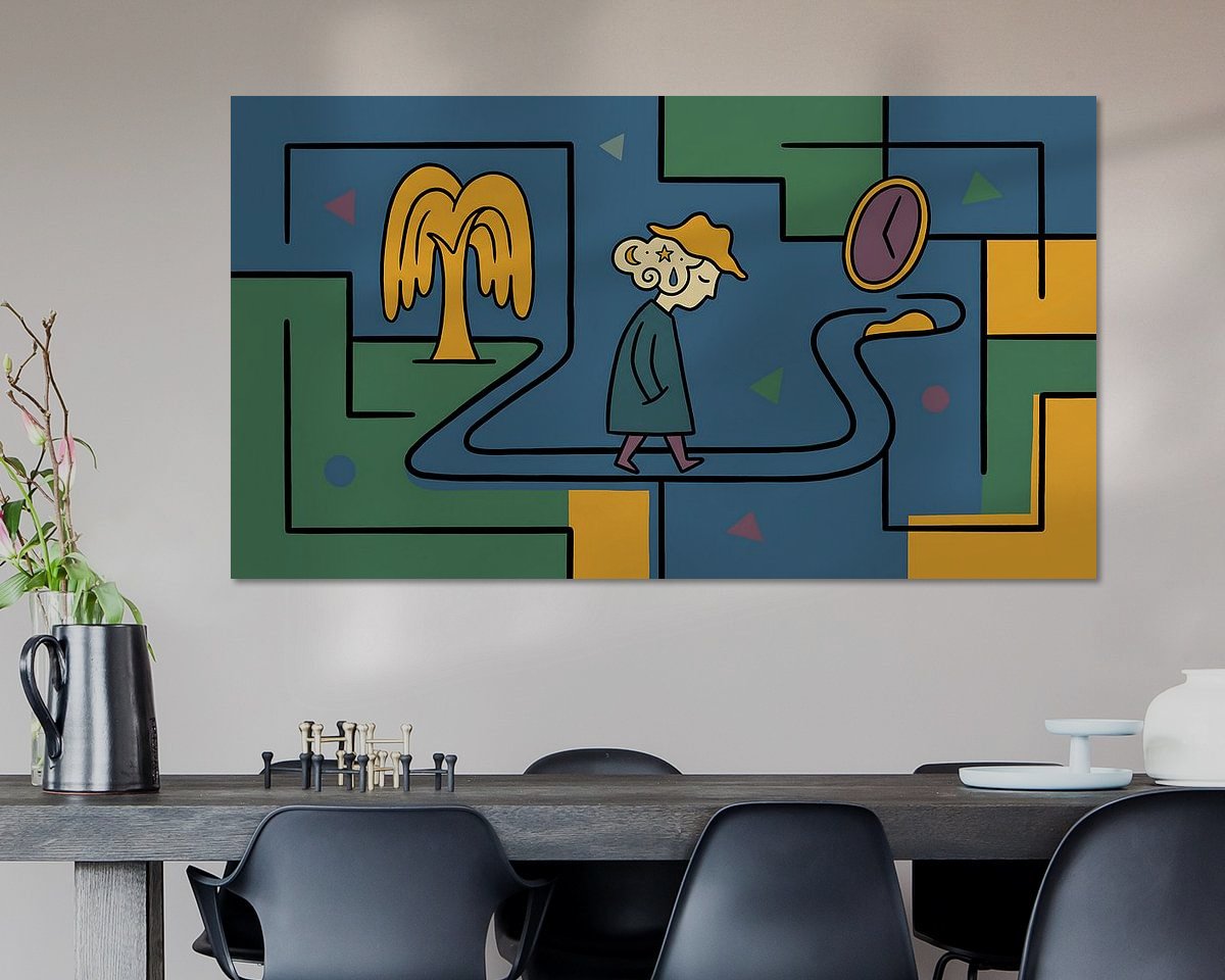 Voorbeeld van het werk in een kamer