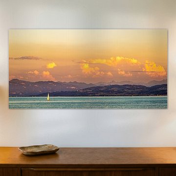 Panorama Bodensee mit schweizer Alpen von Dieter Walther