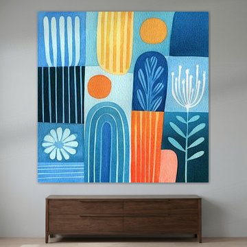 Bleu et orange sur Jutta Maria Pusl
