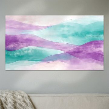 Vagues de lilas et de turquoise sur ByNoukk