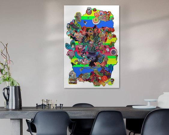 Voorbeeld van het werk in een kamer