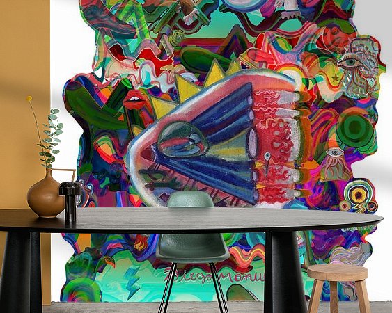 Voorbeeld van het werk in een kamer