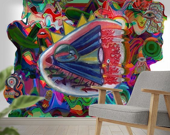 Voorbeeld van het werk in een kamer