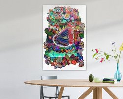 Voorbeeld van het werk in een kamer