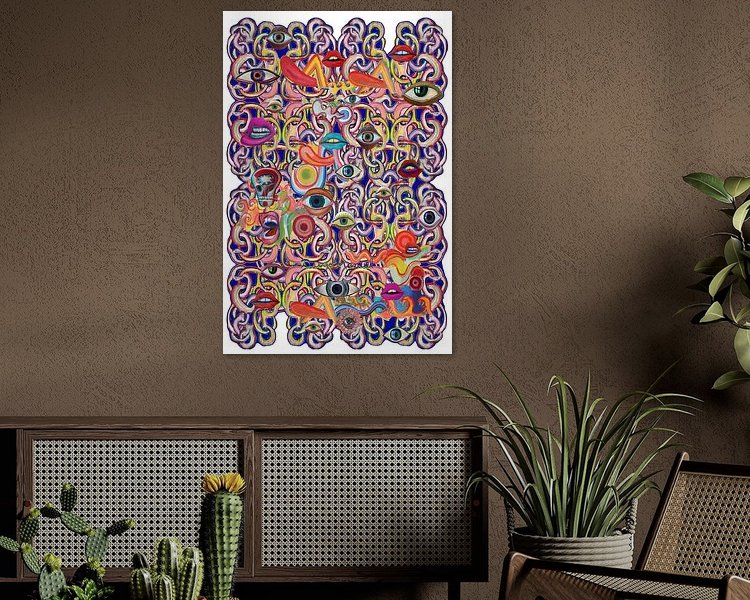 Voorbeeld van het werk in een kamer