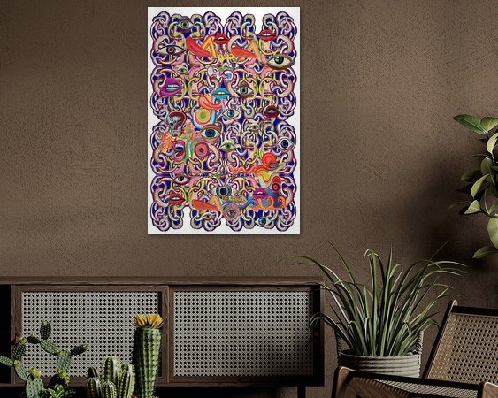 Voorbeeld van het werk in een kamer