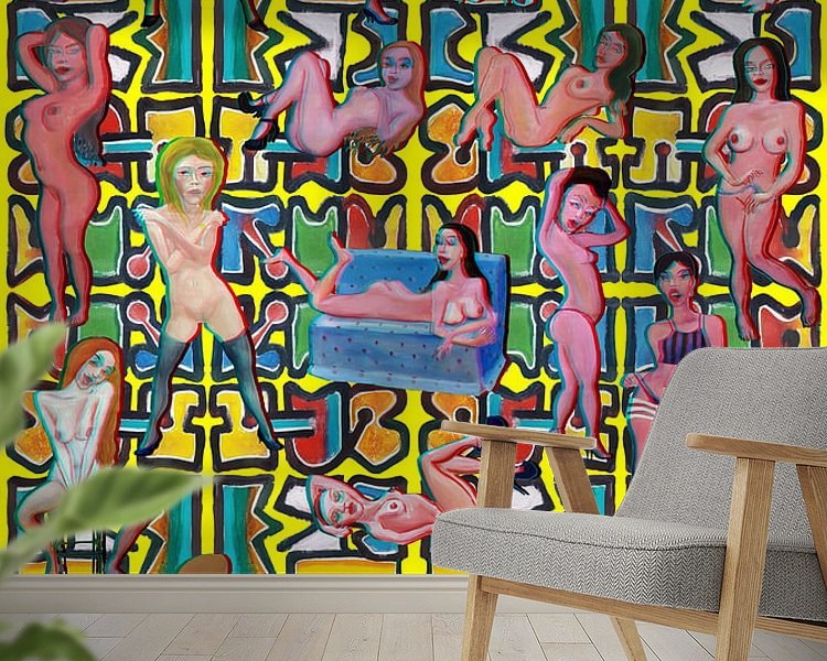 Voorbeeld van het werk in een kamer