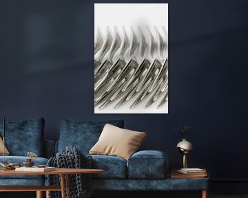 Abstracte verzameling van metalen vorken van Tonko Oosterink