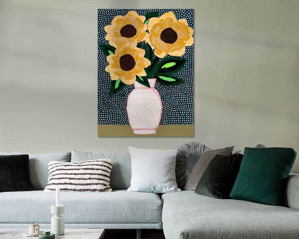 Voorbeeld van het werk in een kamer