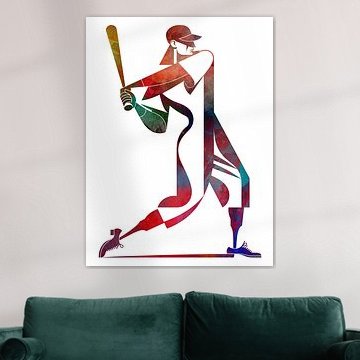 Baseballspieler, weiß #Baseball #Sport von JBJart Justyna Jaszke
