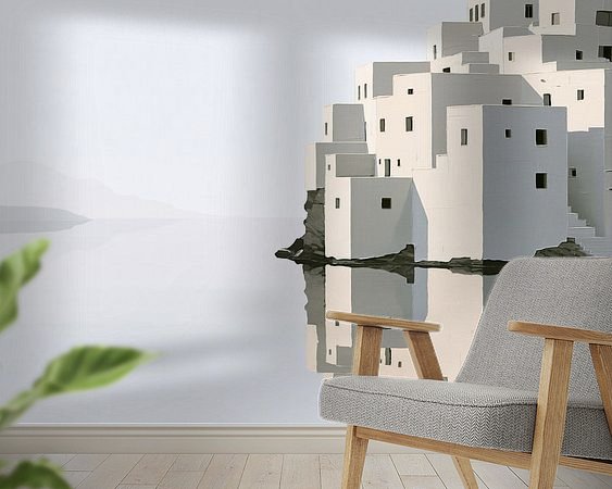 Voorbeeld van het werk in een kamer