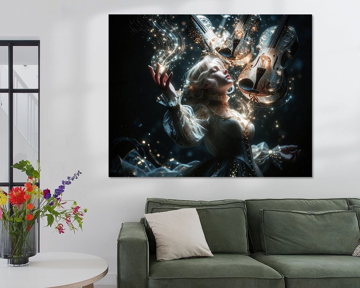 Voorbeeld van het werk in een kamer