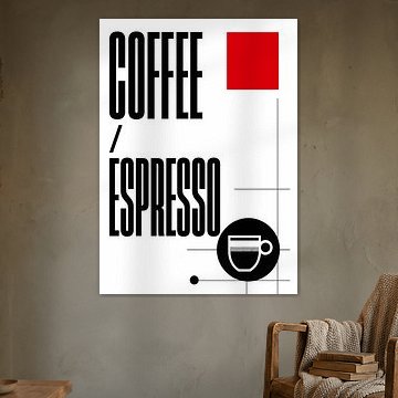 Kaffee, Espresso, minimalistische Typografie von irgian firmansyah