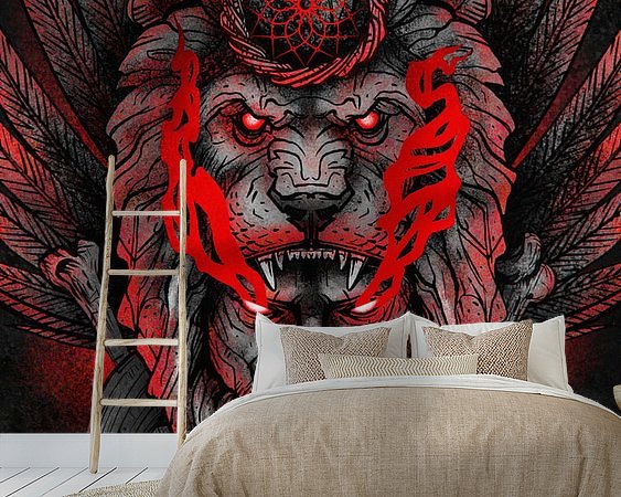Voorbeeld van het werk in een kamer