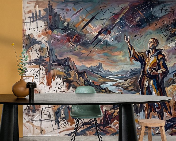 Voorbeeld van het werk in een kamer
