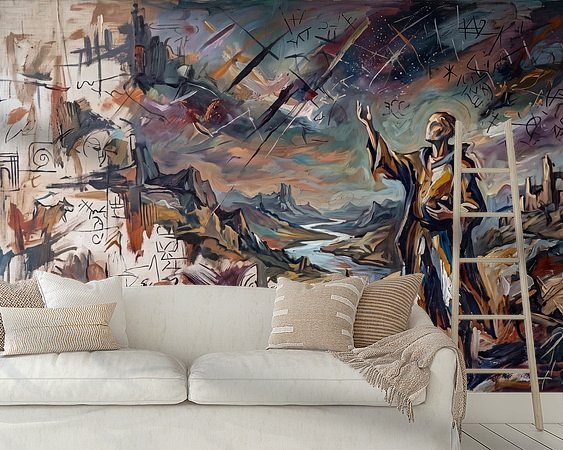 Voorbeeld van het werk in een kamer