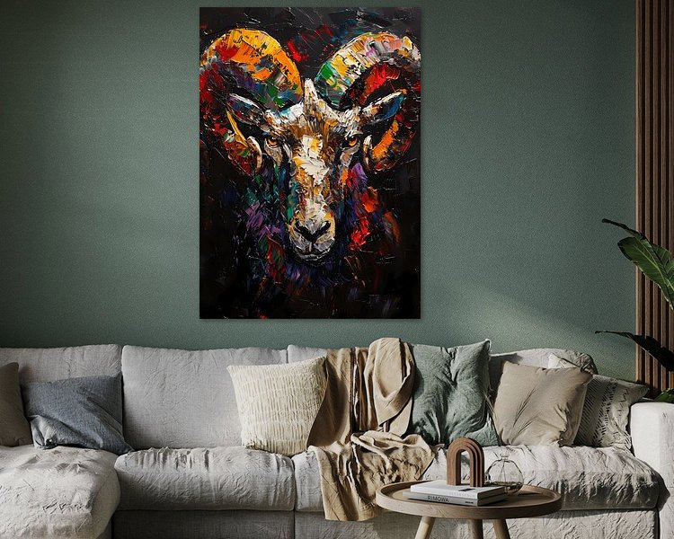 Voorbeeld van het werk in een kamer