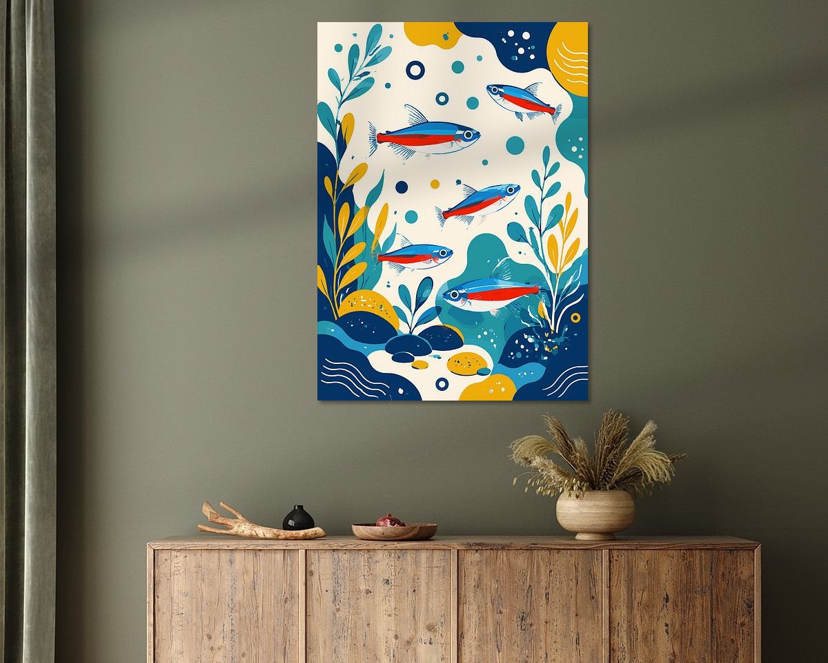 Voorbeeld van het werk in een kamer