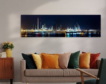 Panorama haven Rotterdam; industrie van Anton de Zeeuw