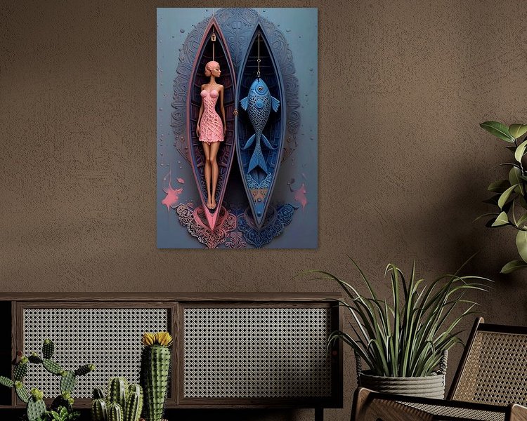 Voorbeeld van het werk in een kamer
