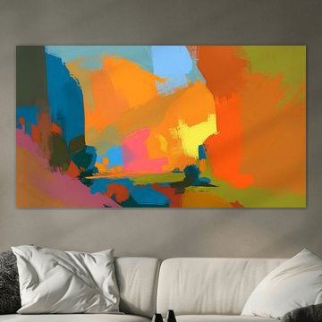 Levendig abstract landschap