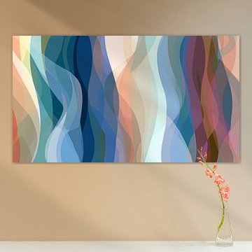 Rustige aquarelgolven