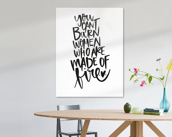 Voorbeeld van het werk in een kamer