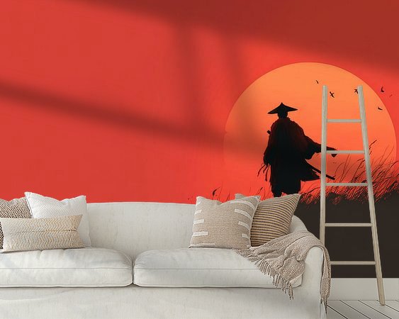 Voorbeeld van het werk in een kamer