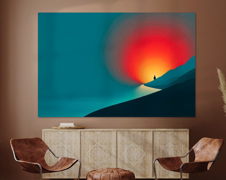 Voorbeeld van het werk in een kamer