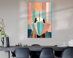 Voorbeeld van het werk in een kamer