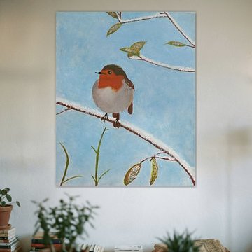 Le rouge-gorge en hiver sur Pinsel und Kamera