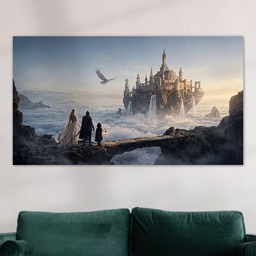 Un château fantastique au-dessus des nuages sur Markus Gann