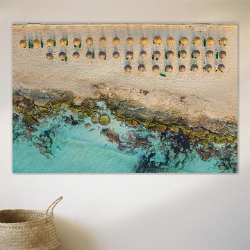 Aerial beach view from above on Mallorca, Spain by Michael Abid