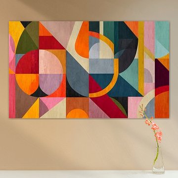 Colourful Bauhaus geometry by Angel Estevez