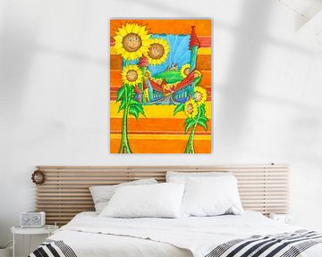 Sonnenblumen Stadt von Sonja Mengkowski