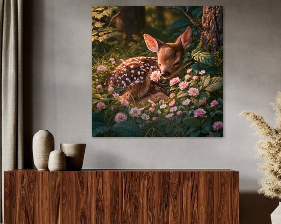 Voorbeeld van het werk in een kamer