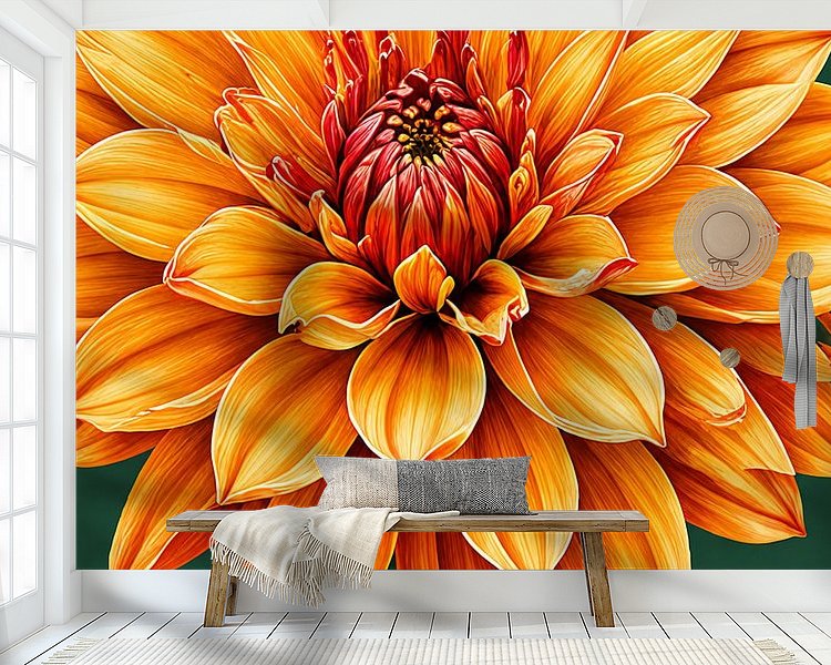 Voorbeeld van het werk in een kamer