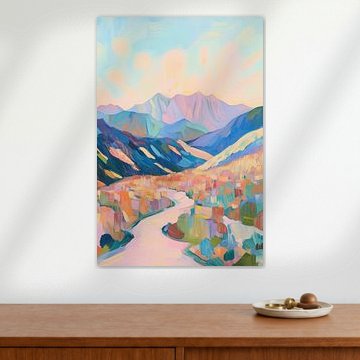 Pastel Mountain Valley