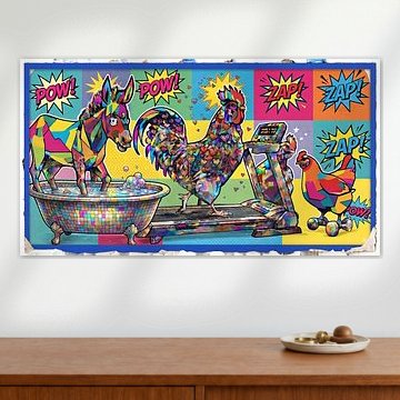Chickens in training by Tine Rojek