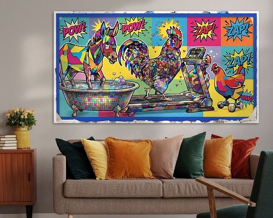 Example of the artwork in a room