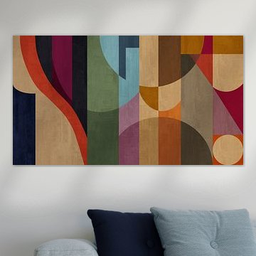 Modern abstract forms in earthy tones