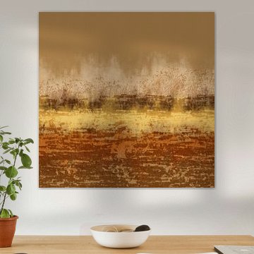 Abstrakte Landschaft in Braun von Dina Dankers