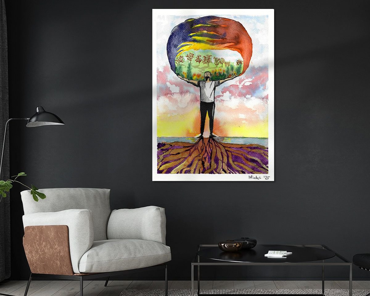 Example of the artwork in a room