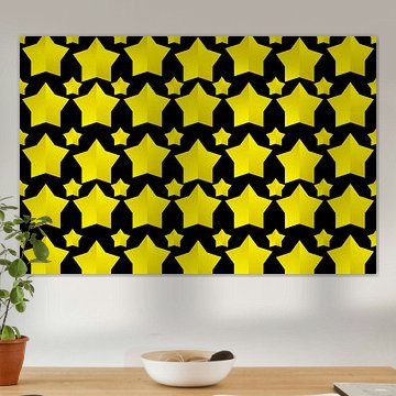 Golden Starburst Seamless Pattern by mei suseno