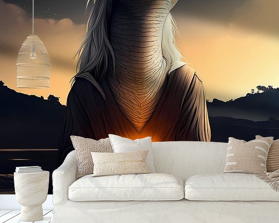 Voorbeeld van het werk in een kamer