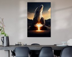 Voorbeeld van het werk in een kamer