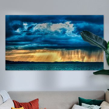 Regenwolken über Bodensee von Dieter Walther