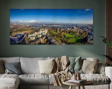 Panorama of Nijmegen and the river Waal by Bram Visser